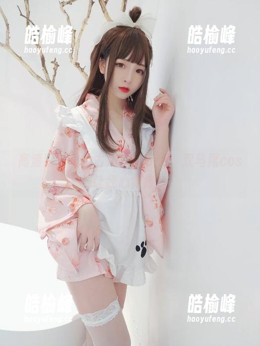高清照片里的古川kagura，双马尾cos让我心痒痒～